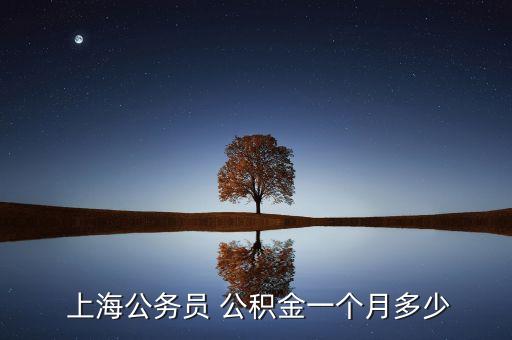  上海公務(wù)員 公積金一個月多少