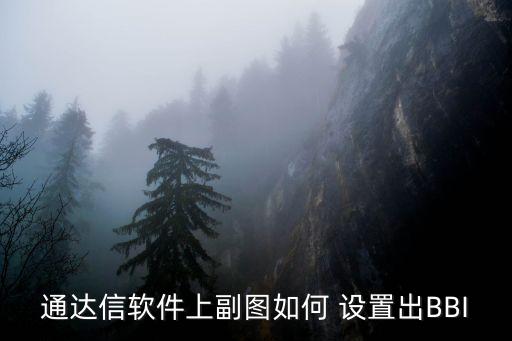 通達信軟件上副圖如何 設置出BBI