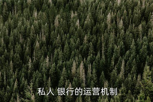 私人 銀行的運(yùn)營機(jī)制