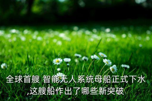 全球首艘 智能無(wú)人系統(tǒng)母船正式下水,這艘船作出了哪些新突破