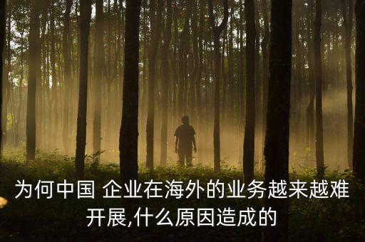 為何中國(guó) 企業(yè)在海外的業(yè)務(wù)越來(lái)越難開(kāi)展,什么原因造成的