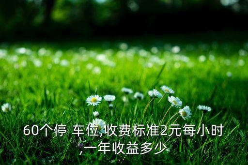 60個停 車位,收費標準2元每小時,一年收益多少