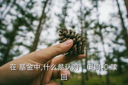 在 基金中,什么是認購、申購和 贖回