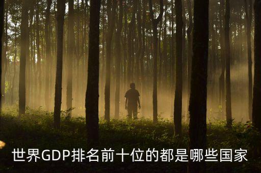 世界GDP排名前十位的都是哪些國家
