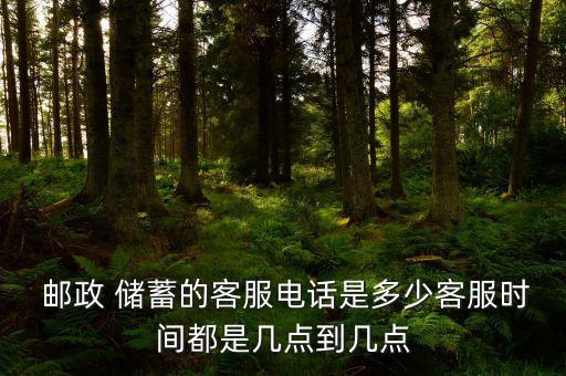  郵政 儲(chǔ)蓄的客服電話(huà)是多少客服時(shí)間都是幾點(diǎn)到幾點(diǎn)