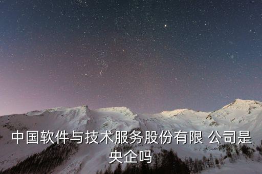 中國軟件與技術服務股份有限 公司是央企嗎