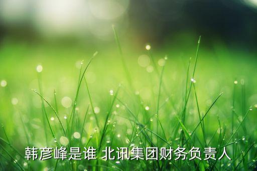 韓彥峰是誰 北訊集團財務(wù)負責(zé)人