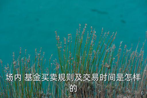 場內(nèi) 基金買賣規(guī)則及交易時間是怎樣的