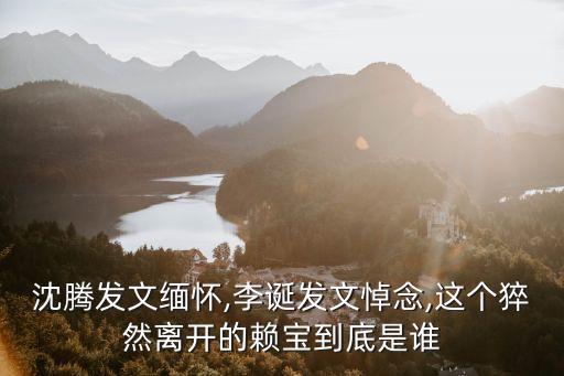 沈騰發(fā)文緬懷,李誕發(fā)文悼念,這個(gè)猝然離開的賴寶到底是誰(shuí)
