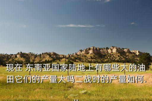 現(xiàn)在 東南亞國家陸地上有哪些大的油田它們的產(chǎn)量大嗎二戰(zhàn)時(shí)的產(chǎn)量如何...