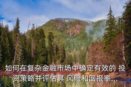 風險投資實用分析技巧