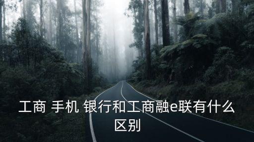 工商 手機 銀行和工商融e聯(lián)有什么區(qū)別