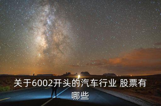 關(guān)于6002開(kāi)頭的汽車(chē)行業(yè) 股票有哪些