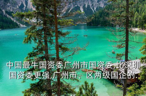 中國最牛國資委廣州市國資委,比深圳國資委更強,廣州市、區(qū)兩級國企的...