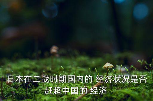 日本在二戰(zhàn)時期國內(nèi)的 經(jīng)濟(jì)狀況是否趕超中國的 經(jīng)濟(jì)