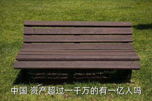 中國(guó) 資產(chǎn)超過一千萬(wàn)的有一億人嗎