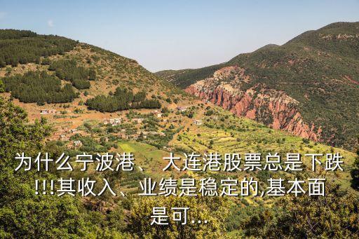 為什么寧波港、 大連港股票總是下跌!!!其收入、業(yè)績是穩(wěn)定的,基本面是可...