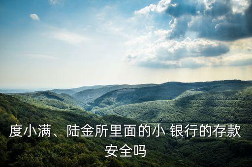 度小滿、陸金所里面的小 銀行的存款安全嗎