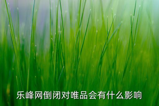 樂峰網(wǎng)倒閉對唯品會有什么影響