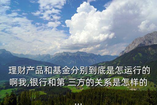  理財產(chǎn)品和基金分別到底是怎運行的啊我,銀行和第 三方的關(guān)系是怎樣的...