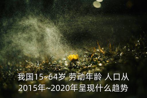 我國15~64歲 勞動年齡 人口從2015年~2020年呈現(xiàn)什么趨勢
