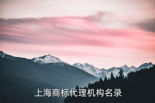  上海商標(biāo)代理機構(gòu)名錄