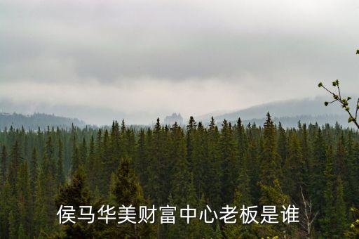 侯馬華美財(cái)富中心老板是誰