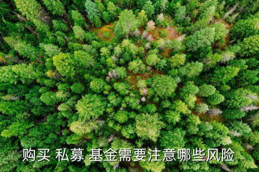購買 私募 基金需要注意哪些風險