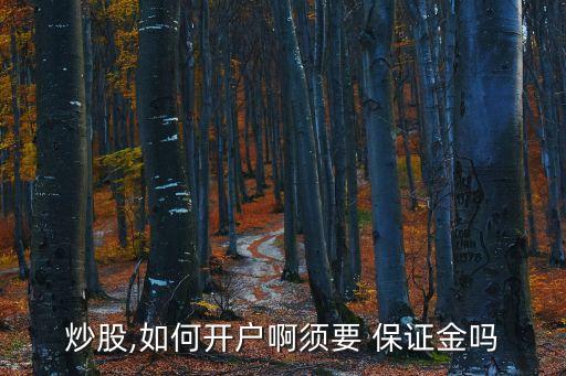 炒股,如何開(kāi)戶啊須要 保證金嗎