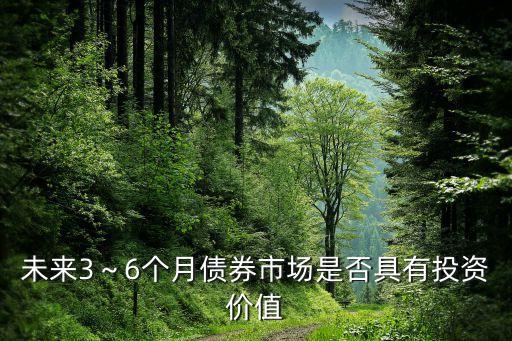 未來(lái)3～6個(gè)月債券市場(chǎng)是否具有投資價(jià)值