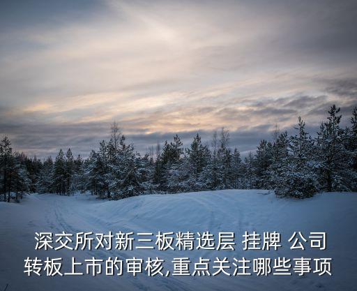  深交所對新三板精選層 掛牌 公司轉板上市的審核,重點關注哪些事項