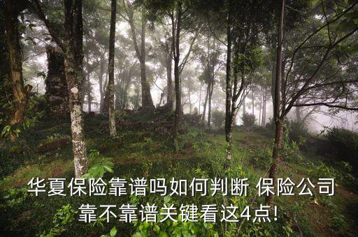  華夏保險靠譜嗎如何判斷 保險公司靠不靠譜關(guān)鍵看這4點!