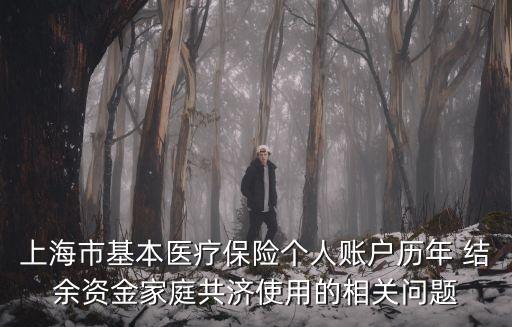 上海市基本醫(yī)療保險個人賬戶歷年 結余資金家庭共濟使用的相關問題