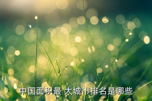 中國(guó)面積最 大城市排名是哪些