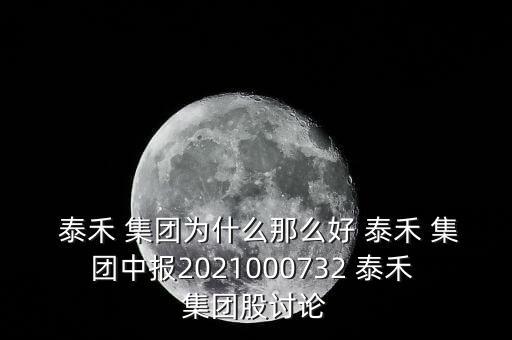  泰禾 集團為什么那么好 泰禾 集團中報2021000732 泰禾 集團股討論