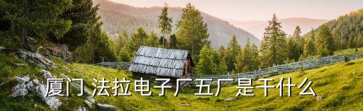 廈門(mén) 法拉電子廠(chǎng)五廠(chǎng)是干什么