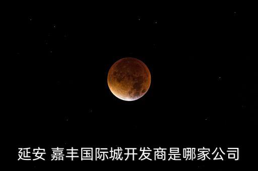 延安 嘉豐國(guó)際城開發(fā)商是哪家公司