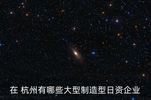 在 杭州有哪些大型制造型日資企業(yè)