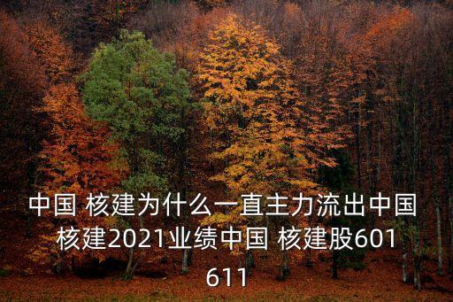 中國(guó) 核建為什么一直主力流出中國(guó) 核建2021業(yè)績(jī)中國(guó) 核建股601611