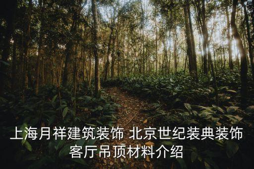 上海月祥建筑裝飾 北京世紀裝典裝飾客廳吊頂材料介紹