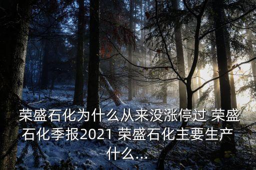  榮盛石化為什么從來沒漲停過 榮盛石化季報2021 榮盛石化主要生產什么...
