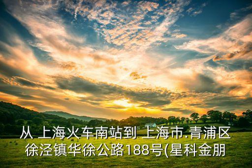 從 上?；疖嚹险镜?上海市.青浦區(qū)徐涇鎮(zhèn)華徐公路188號(hào)(星科金朋