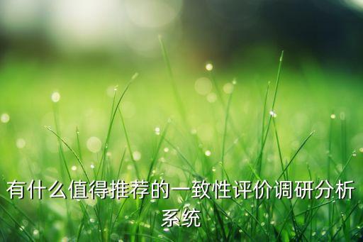 有什么值得推薦的一致性評價調(diào)研分析系統(tǒng)