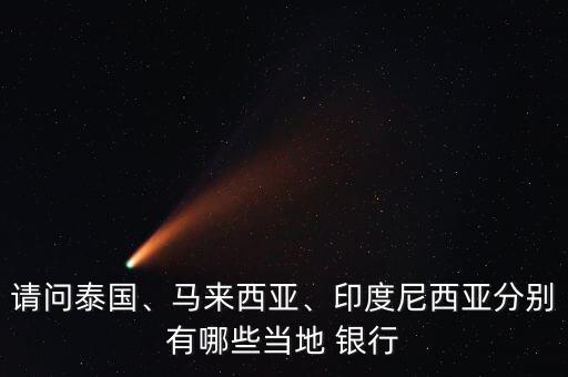請(qǐng)問(wèn)泰國(guó)、馬來(lái)西亞、印度尼西亞分別有哪些當(dāng)?shù)?銀行