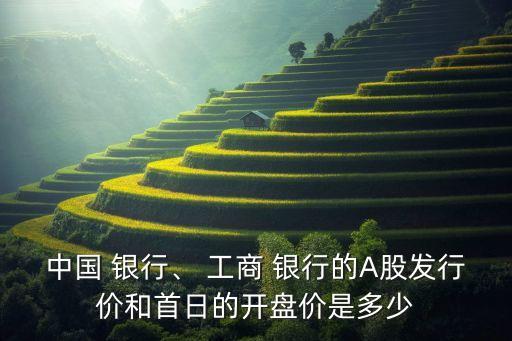 中國(guó) 銀行、 工商 銀行的A股發(fā)行價(jià)和首日的開(kāi)盤價(jià)是多少