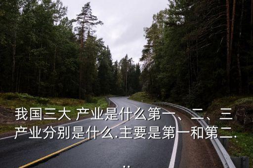 我國(guó)三大 產(chǎn)業(yè)是什么第一、二、三 產(chǎn)業(yè)分別是什么.主要是第一和第二...