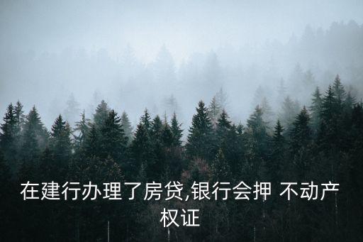 在建行辦理了房貸,銀行會(huì)押 不動(dòng)產(chǎn)權(quán)證