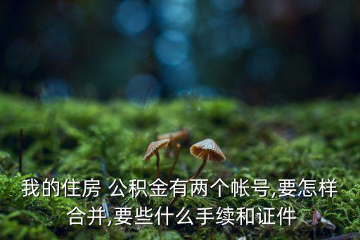 我的住房 公積金有兩個帳號,要怎樣 合并,要些什么手續(xù)和證件