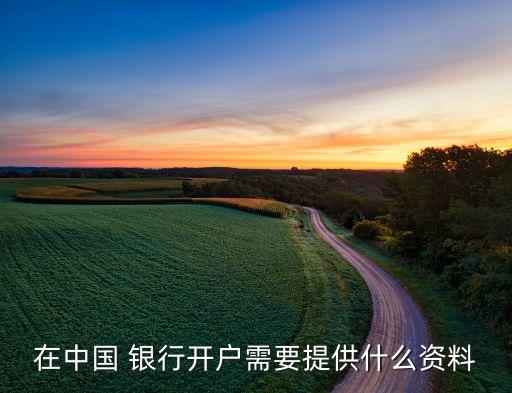 在中國(guó) 銀行開(kāi)戶需要提供什么資料