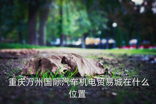  重慶萬州國際汽車機電貿易城在什么位置